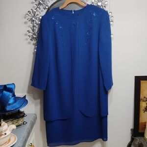 SUNDAY SERVICE! Virgo Royal Blue Embroidered Dress